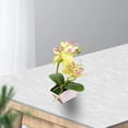 thumbnail image 4 of Flor de seda artificial de doble punta phalaenopsis maceta falsa decoración de paisaje planta artificial planta verde en maceta, 4 of 5