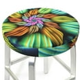thumbnail image 3 of Rateoe Hippie Style Pattern Round Bar Stool Seat Covers,Washable Stool Cushion Slipcover Elastic Bar Chair Covers for 12-14 Inch Chair -14 inch, 3 of 7