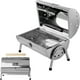 thumbnail image 1 of Asador Carbon Portátil Tipo Barril Cromado 2 Parrillas 42x35 Plateado Houzer, 1 of 7