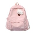 thumbnail image 1 of Schoolbag Female Student Korean Version Female Junior High School College Solid Color Backpack Versatile High-value Backpack, 1 of 5