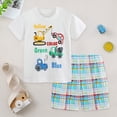 thumbnail image 2 of TOWED22 Toddler Infant Baby Boy Outfits 2pcs Round Neck Short Sleeve Crewneck Tee Shirt Little Penguin Pattern Casual Rolled Shorts Truck Clothes(White,7-8 Y), 2 of 9