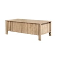 thumbnail image 2 of Hay Coffee Table- 47 Inch Rectangular Top- 2 Reeded Drawers- Beige, 2 of 9