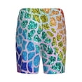 thumbnail image 2 of Lsque Rainbow Glitter Mens Sleep Pajama Shorts,Short Pajama Pants, Cotton Ultra-Soft Knit-Small, 2 of 9
