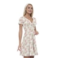 thumbnail image 1 of Women’s A Line Abstract Summer Dress, Retro Triangle Arrangement, Cross Wrap V Neck, 6 Sizes, by Ambesonne, 1 of 2
