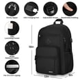 thumbnail image 3 of Mochila BIKROD negra para hombre y mujer, cuaderno escolar 15.6, 3 of 7