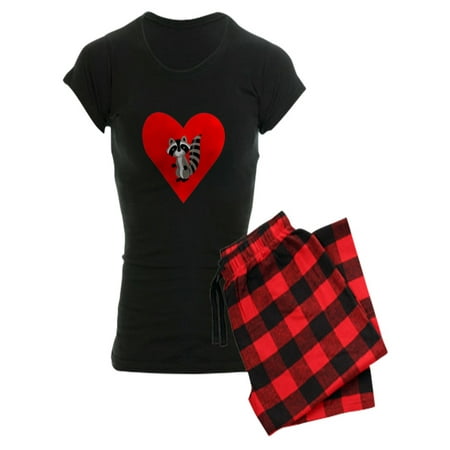 

CafePress - Raccoon Heart Pajamas - Women s Dark Pajamas