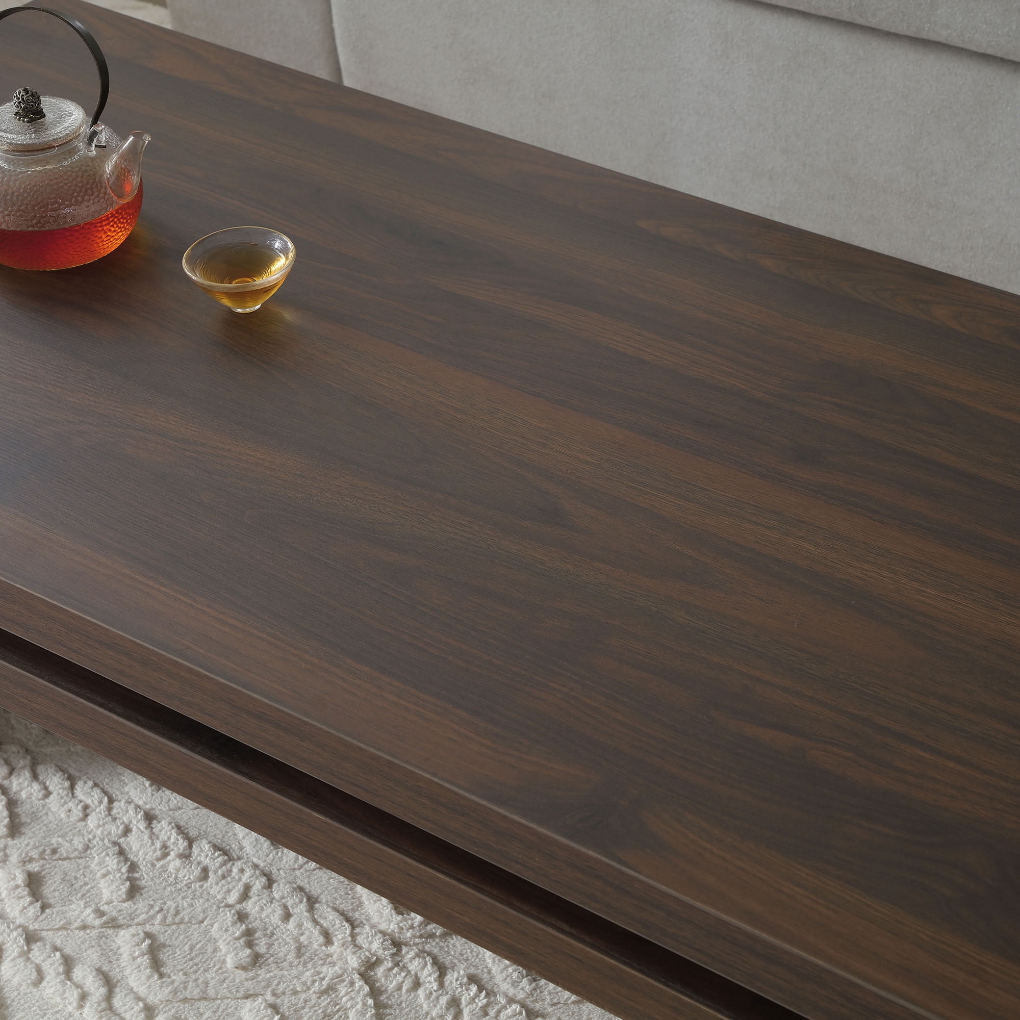 MAYEERTY Mid Century Modern Coffee Table, Rectangle Center Tea Table for Living Room Apartment Home Office