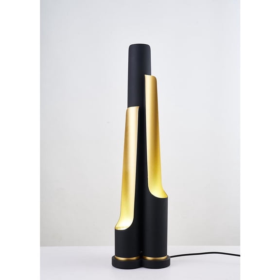 Bethel International Table Lamp Matte Black Metal