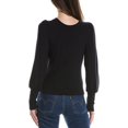 thumbnail image 2 of Michael Stars womens  Fonda Puff Sleeve Top, s, Black, 2 of 3