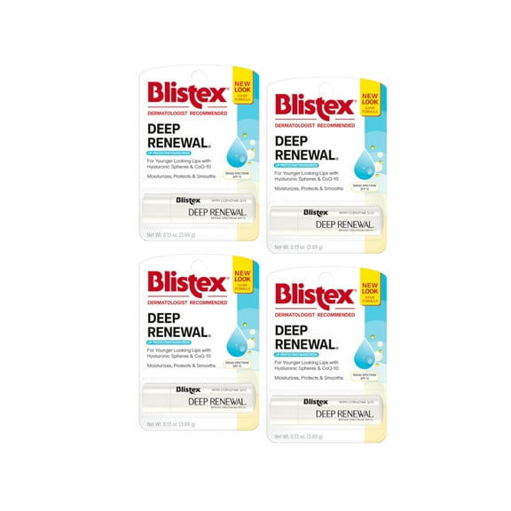 Blistex Deep Renewal Lip Protectant, SPF 15 0.13 oz (Pack of 4)