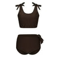thumbnail image 5 of juhao Womens High Waisted Bikini Set 2 Piece Tummy Control Swimsuit Modest Racerback Bathing Suit with Tie Side Knot 2025, 5 of 6