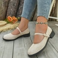 thumbnail image 2 of Mostsola Mary Jane Shoes Women Suede Dressy Comfortable Round Toe Slip on Ballet Flats Shoes, 2 of 6