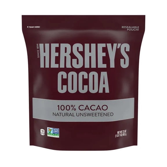 Hershey's Natural Unsweetened Cocoa Powder Resealable Pouch, 23 oz