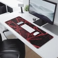 thumbnail image 3 of Enhance Your Gaming with Black Red Large Mouse Pad (31.5x11.8 inch) - Non-Slip Base and Stitched Edge for Optimal PC Keyboard Performance, 3 of 7
