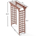 thumbnail image 2 of Olurrisa Wooden Arbor 86*63*18 inch, Wedding Arch for Ceremony, Wood Trellis for Plant Climbing, Christmas Decor Pergola for Garden Backyard, 2 of 10