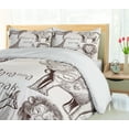 thumbnail image 5 of Ambesonne Savannah Duvet Cover Sets, Wild Lion Zebra Antelope, 2-King, Brown and Cream, 5 of 7