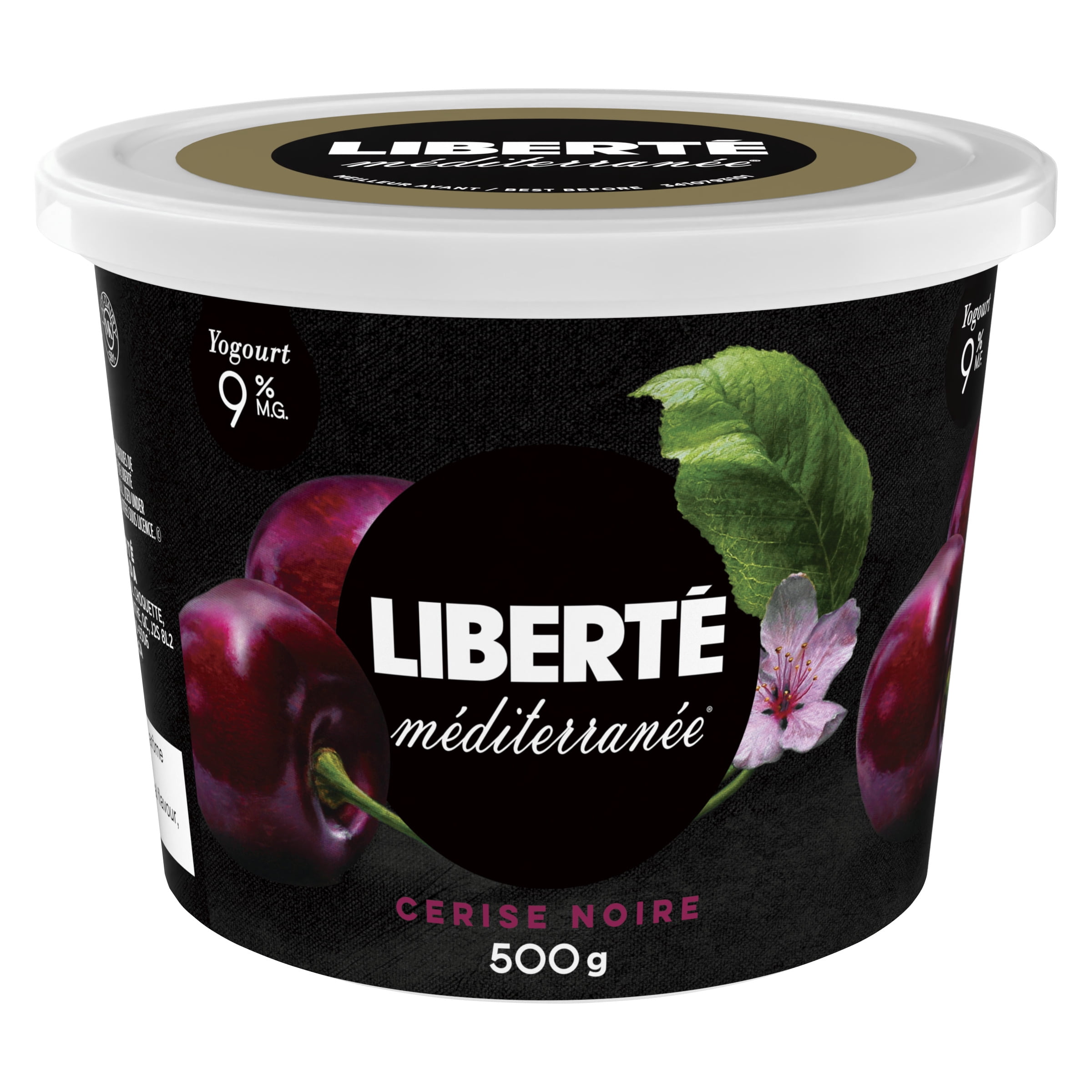 Liberté Méditerranée 9% Yogurt, Black Cherry, 500 g