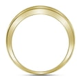 thumbnail image 3 of 10kt Yellow Gold His & Hers Round Diamond Square Cluster Matching Bridal Wedding Ring Band Set 1/2 Cttw, 3 of 4
