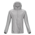 thumbnail image 6 of Breezora Women's Casual Windbreaker Jacket with Zipper Pockets Lightweight Windproof Outerwear for Walking L Size Grey, 6 of 7