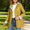 thumbnail image 5 of Yotami Hiking Rain Jacket Women Long Hooded Trench Coats with Waist Drawstring, Button Full Zip, Pocket, Waterproof Windbreaker Travel Outdoor Raincoat Fall Clothes Sizes S-XXL, 5 of 5