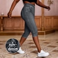 thumbnail image 2 of Oksale Womens Capri Leggings without Pockets Stretch High Waisted Capri Pants Slim Fit Tummy Control Cropped Trousers 2026 Gray L, 2 of 10