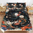 thumbnail image 6 of 3 Pcs Soft Bedding Set, Includes 1 Duvet Cover with Zipper And 2 Pillow,Shams Flower Entwined Snake Queen(90"×90"), 6 of 8