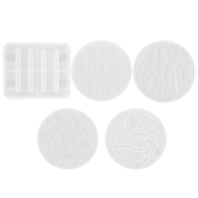 Greenadscape 1Jgo Reutilizables Para Posavasos De Resina Con Soporte Flexible Y