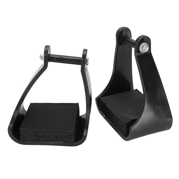 Yajisi POM Plastic Western Stirrups with Cushioned Foam Pad – Black, Shock‑Absorbing, Secure Fit for Long‑Distance Riding