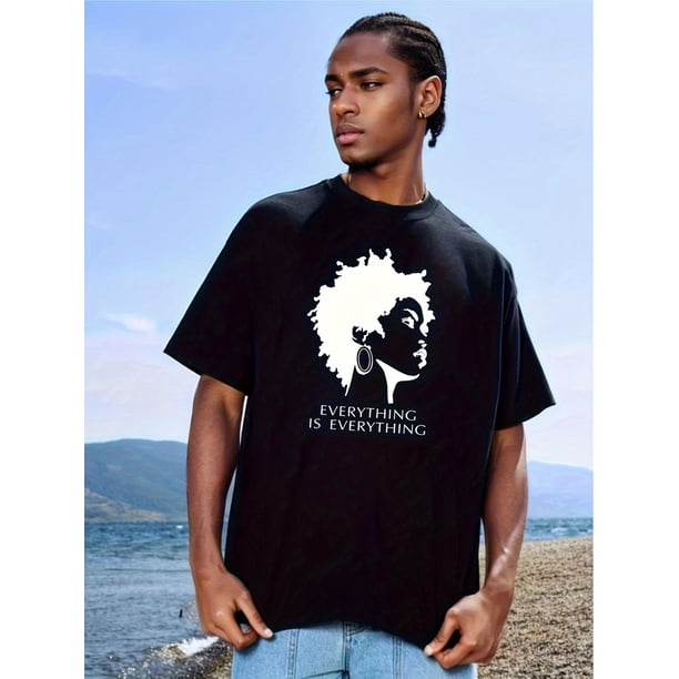Summer men's high-quality thick combed 220G cotton round neck T-shirt with trendy pixel style printed short sleeves