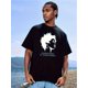 thumbnail image 1 of Summer men's high-quality thick combed 220G cotton round neck T-shirt with trendy pixel style printed short sleeves, 1 of 5