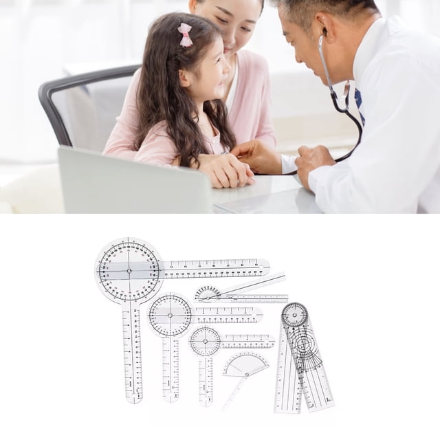Juego de goniómetro médico, juego de goniómetro médico de 6 piezas Juego de goniómetro Goniómetro Artesanía superior