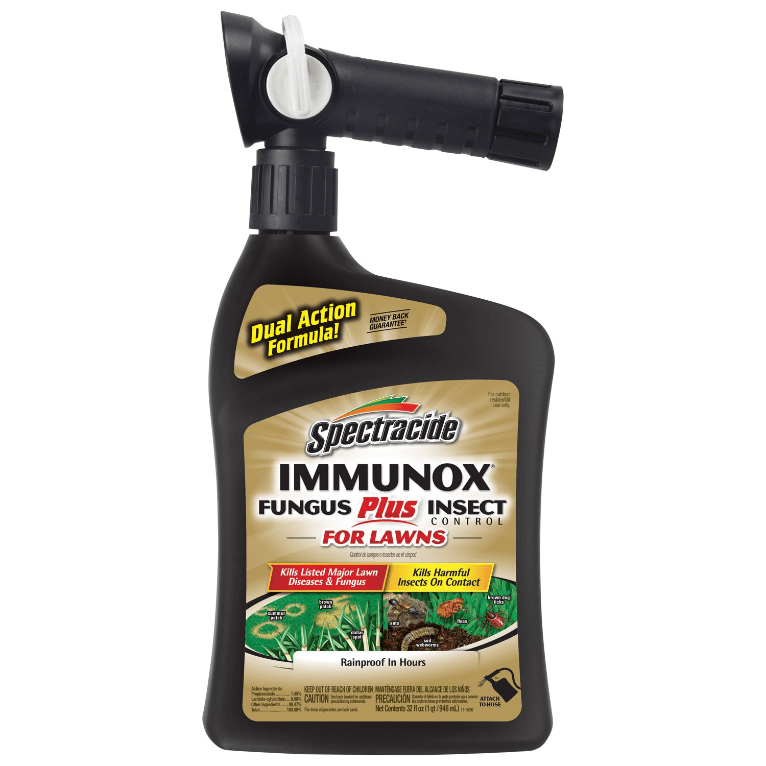 Spectracide Immunox Fungus Plus Insect Control For Lawns Ready to 