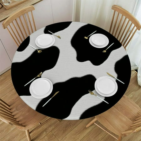 

Autua Leopard Print Round Table Cover Stain Resistant and Washable Ideal for Indoor and Outdoor Use Perfect for Kitchen Dining Wedding Parties 100% Polyester Waterproof Tablecloth 46 -50