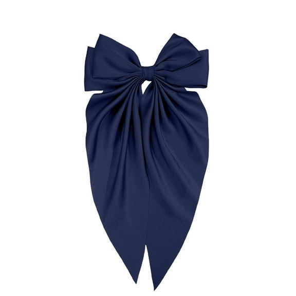 Fashion Women Bow Knot Fabric Hair Clip Korean Women Long Ribbon