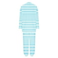 thumbnail image 5 of Womens Sleepwear Summer Striped Print Breathable Pajama Sets with Pants Casual Crew Neck Long Sleeve Sleepwear Summer Pajamas, 5 of 5