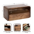 thumbnail image 3 of Kate and Laurel Kato Modern Wood Floating Side Table with Drawer, 18 x 10 x 9, Walnut Brown, Contemporary Wooden Floating Nightstand for Bedroom Bedside Table, 3 of 9