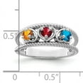 thumbnail image 6 of Sterling Silver Rhodium-plated Family Jewelry Mounting QXMR65/3SSM-10, 6 of 7
