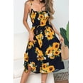 thumbnail image 5 of Women's Smocked Sunflower Print Sleeveless Cami Dress with Breathable Fabric and Easy Fit 95% Polyester 5% Spandex, 5 of 7