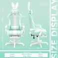 thumbnail image 7 of Huracan Cute Bunny Ears Gaming Chair with Footrest, Ergonomic High Back Office Gamer Chair, Massage Computer Game Chair with Lumbar Support for Adults,LightGreen, 7 of 7