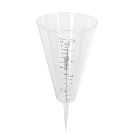 

1pc Cone Shaped Rain Gauge Plug Measuring Cup Transparent Rainfall Gauge