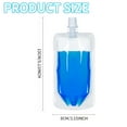 thumbnail image 2 of NOGIS 50 Pcs Plastic Drinking Flask Liquor Pouches Kit, Concealable Reusable Spout Straight Mouth Wine Milk bags with Two Funnel for Cruise Trip Party (Straight Mouth, 3.5 oz), 2 of 7