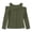 1-Army Green, variant on Women's Cold Shoulder Ribbed Knit Top Long Sleeve Button Front Solid Color Going out Tops Elegant Foldover Soft Cozy Ribbing Texture Stretchy Slim Casual Fall Shirts 1-Red S