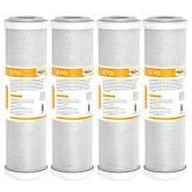 4-Pack CTO Carbon Block Water Filter 10"x2.5" Replacement for Whole House RO 5μm