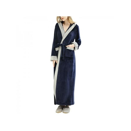 

Women s Autumn And Winter Fashion Pajamas Beauty Salon Bathrobe Thick Section Plus Long Velvet Robe Flannel