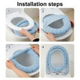 thumbnail image 7 of Walbest Bathroom Ultra Soft Toilet Seat Cover Pad, Toilet Seat Cushion Washable and Comfortable Toilet Seat Cover Pad, Fits Most Size Toilet Lid, 7 of 7