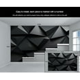 thumbnail image 4 of 3D Black Geometric Mural, 3D Stereoscopic Geometric Wall Paintings, Classic Black Murals For Living Room Bedroom, Solid Geometry 3D Wall Mural 110"W x 79"H (Not Peel and Stick), 4 of 6