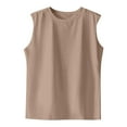 thumbnail image 4 of Tank Tops For Women Round Neck Loose Short Sleeve T Shirt Vest Fashion Casual Top Camisole Tops For Women, 4 of 4