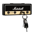 thumbnail image 1 of Licensed Marshall Stealth Jack Rack- Wall mounting Guitar amp Key Hanger. Includes 4 Guitar Plug Keychains and 1 Wall mounting kit. Easy Installation., 1 of 3