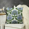 thumbnail image 2 of YINGXI  Blue Floral Throw Pillow Covers Vintage Block Print Pillow Cases Flower Farmhouse Decorative Cushion Covers for Sofa Couch 22x22in, 2 of 5