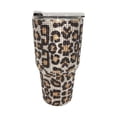 thumbnail image 1 of Wosthever Botella de agua de diamante de viaje de 900 ml, termo, taza de vaso, leopardo dorado Utensilios de cocina leopardo dorado, 1 of 1